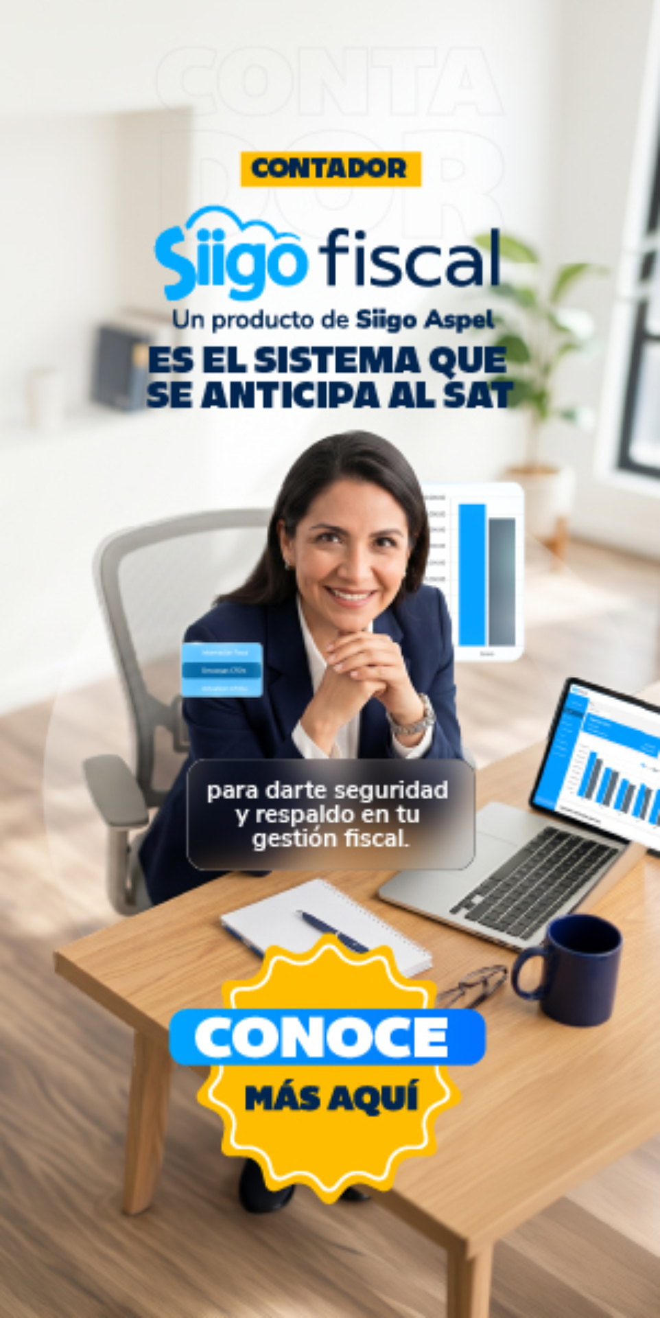 Siigo Aspel Facebook ad: SIIGO Fiscal: respaldo, confianza y control