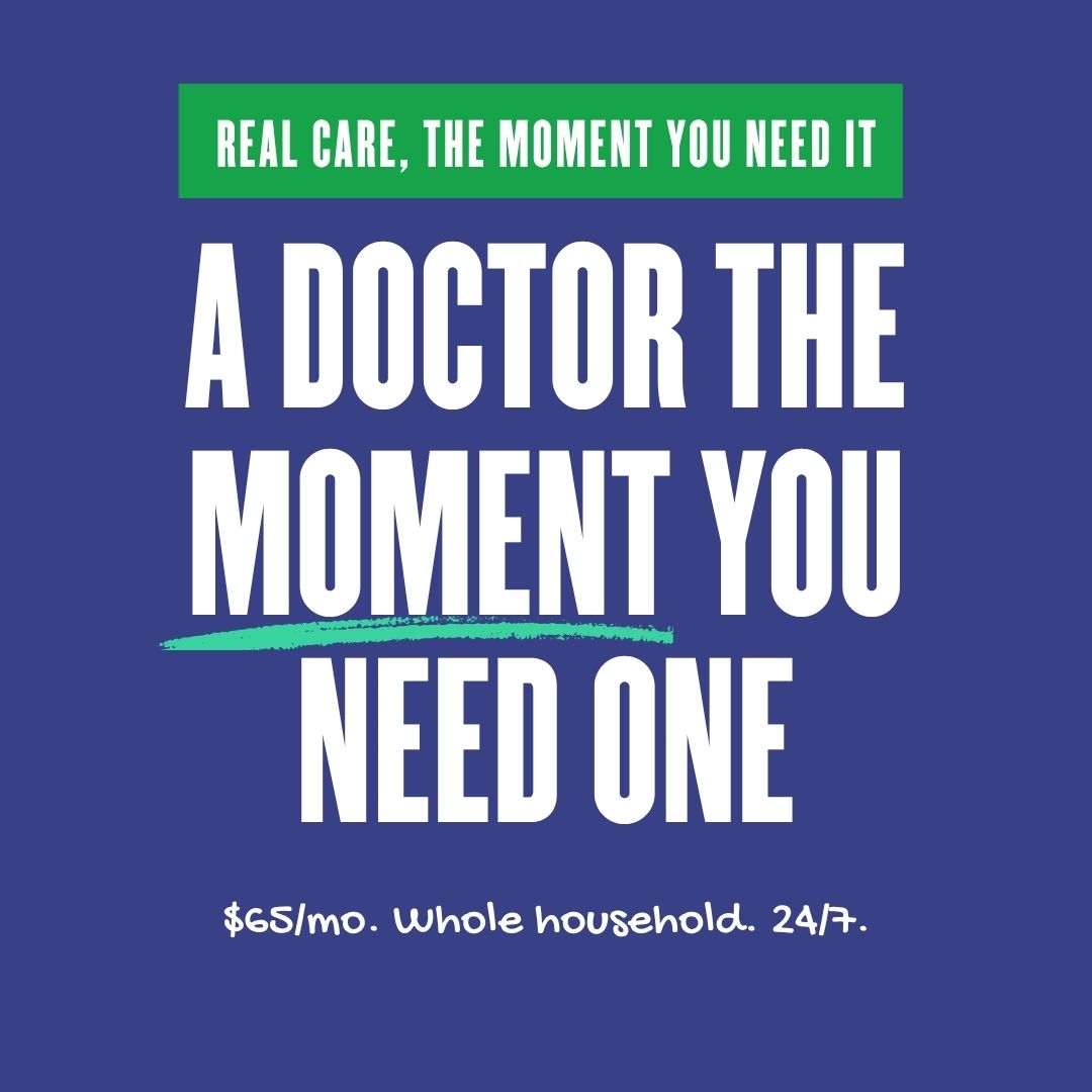 VURV Facebook ad: A doctor the moment you need one