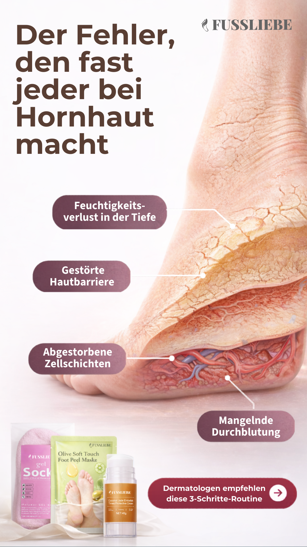 Podologie Wissen Deutschland Facebook ad: Der Fehler den fast jede Frau bei Hornhaut macht, und…