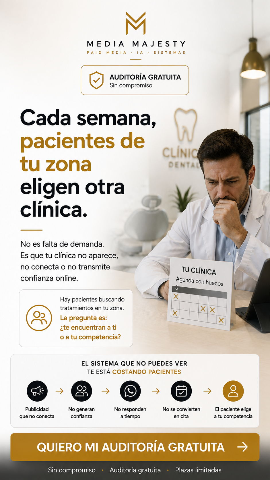 Media Majesty Facebook ad: Consigue más pacientes para tu clínica