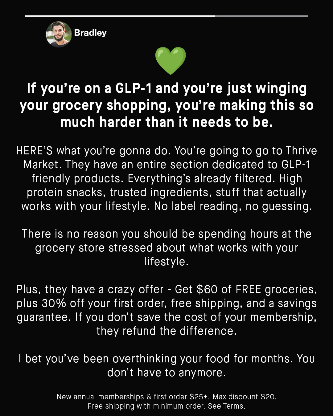 Thrive Market Facebook ad