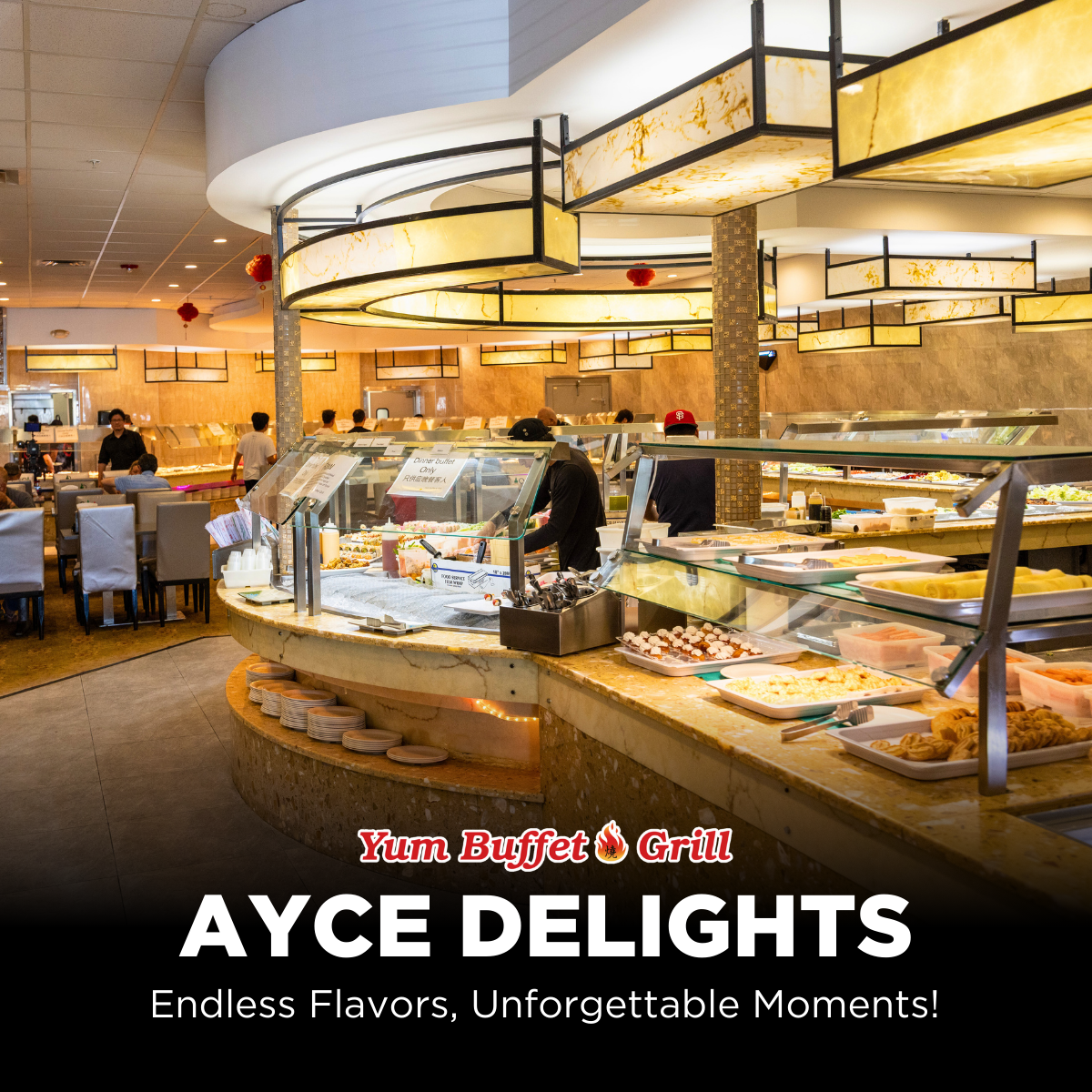 Yum Buffet & Grill Facebook ad: AYCE #1 Buffet in Sacramento!