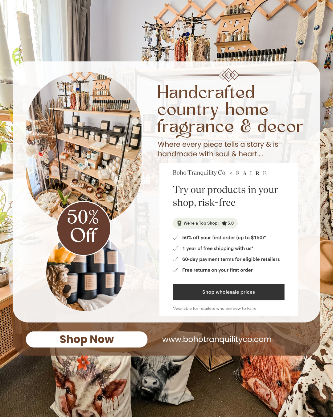 Boho Tranquility Co Facebook ad