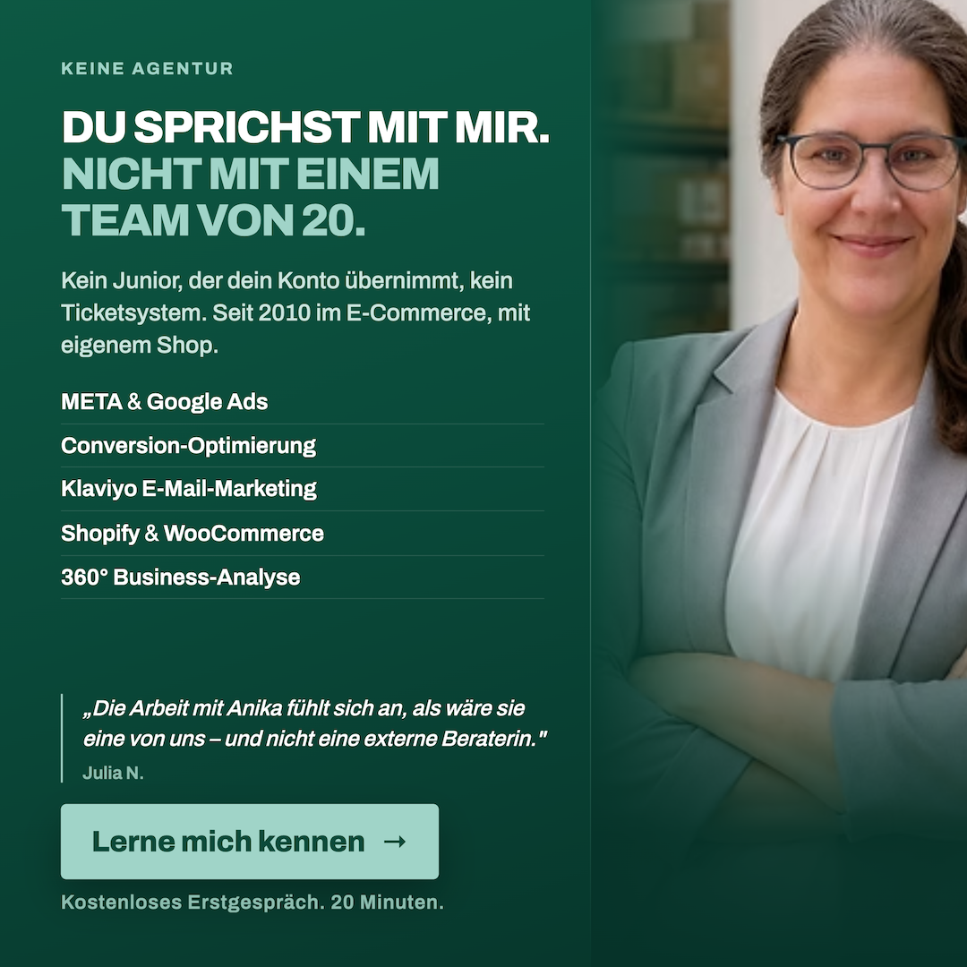 AH OnlineConsulting Facebook ad: Direkte Beratung ohne Umwege