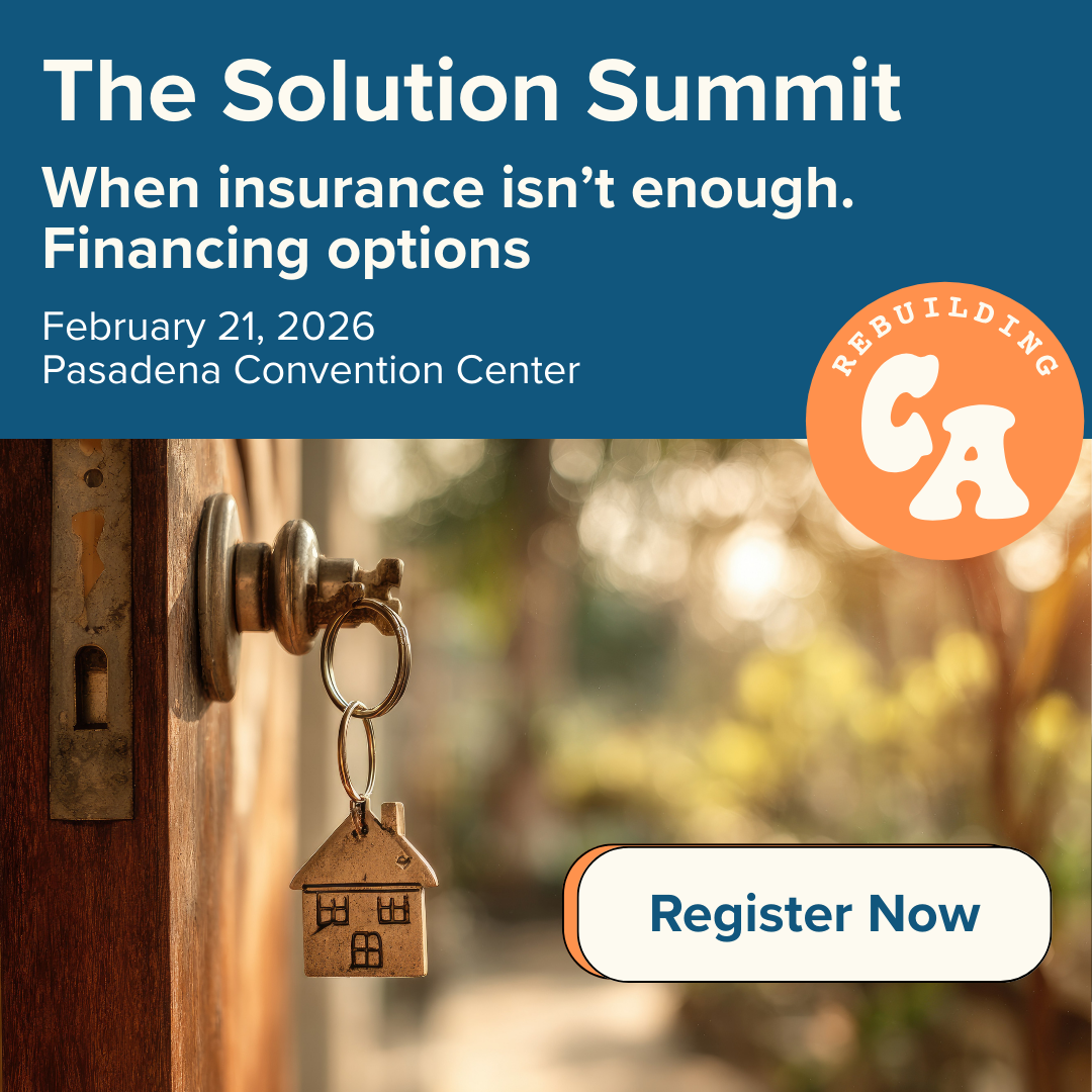 Rebuilding California Facebook ad: The Solution Summit