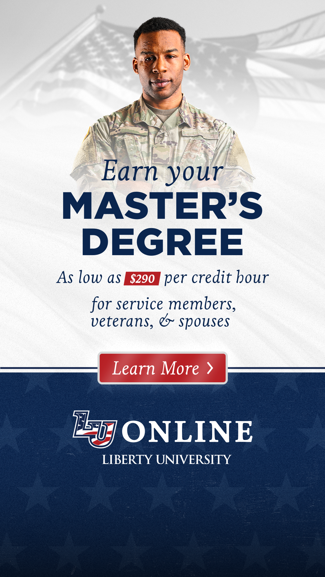 Liberty University Online Programs Facebook ad