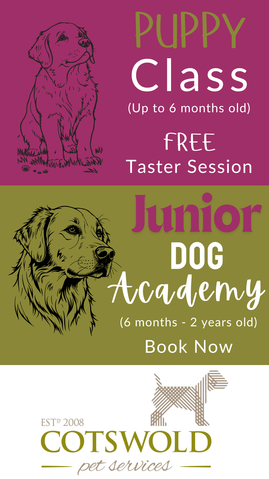 Cotswold Pet Services Dog Training Facebook ad from Nov 2, 2025