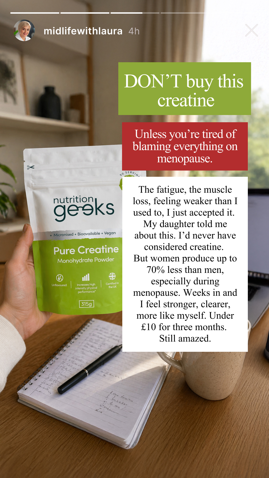 Nutrition Geeks Facebook ad