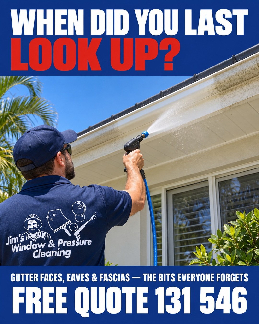 Jim's Window and Pressure Cleaning QLD Facebook ad