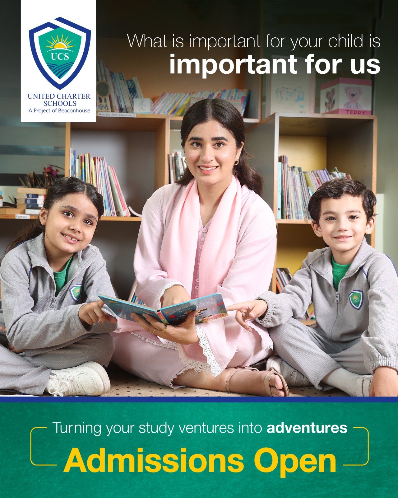 United Charter Schools Jubilee Town Campus Facebook ad: Admissions Open!