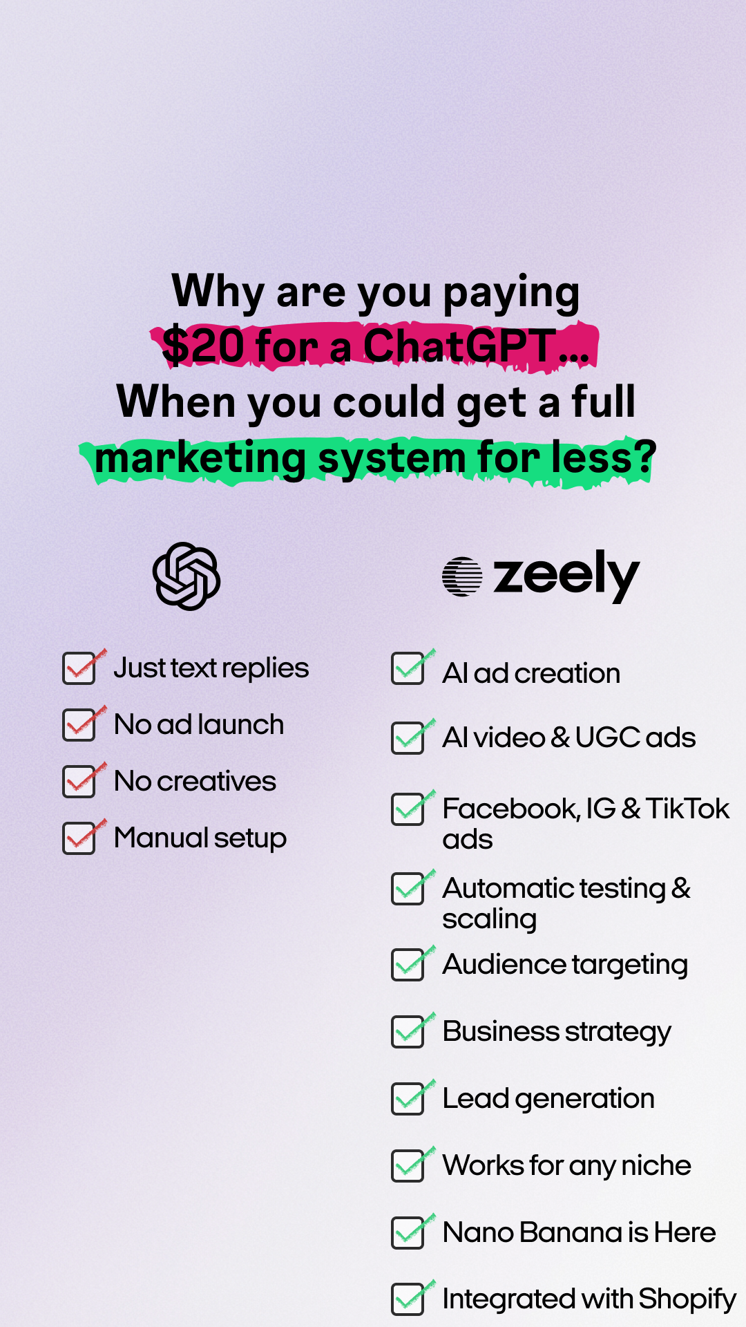 Zeely Facebook ad