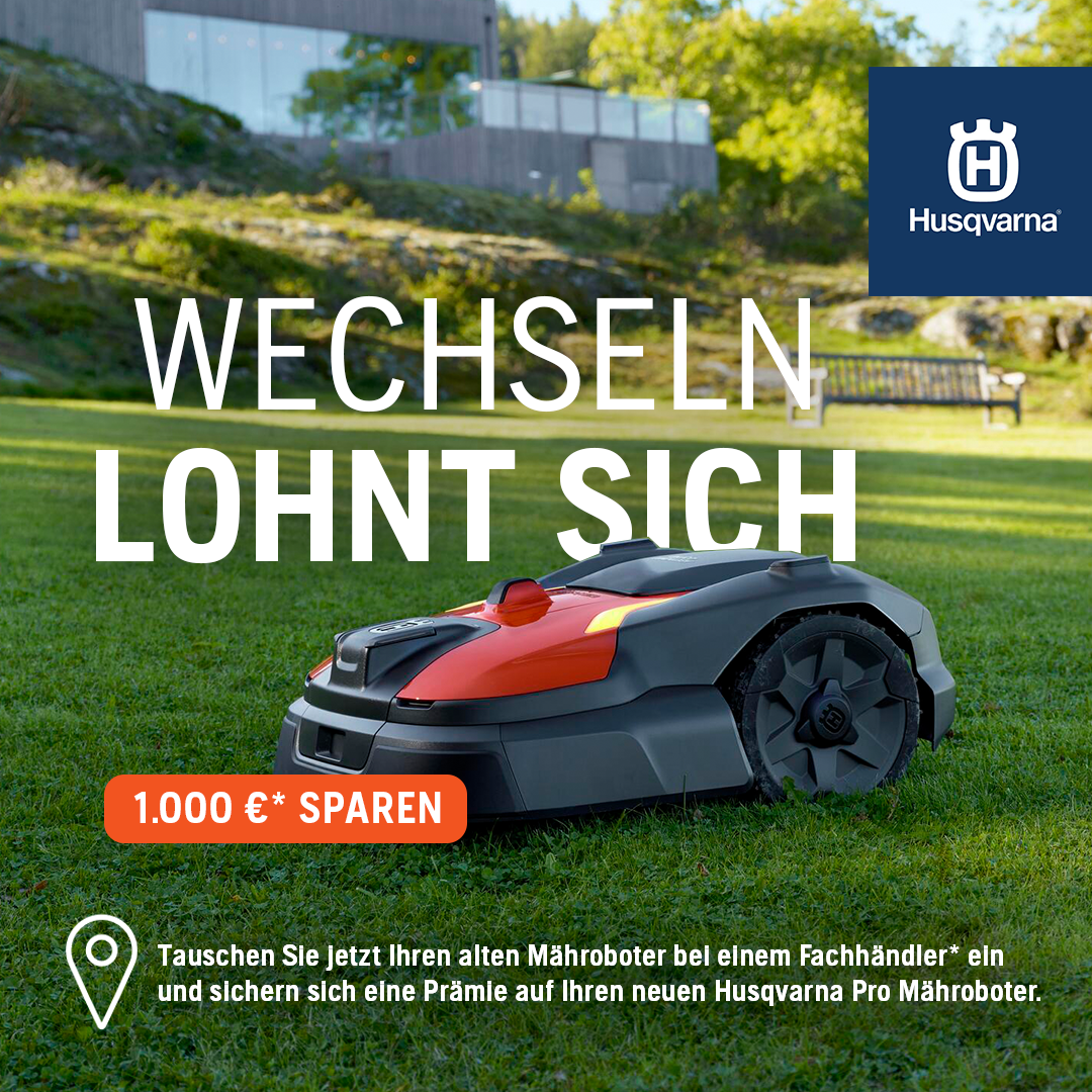 Husqvarna Facebook ad: Wechseln lohnt sich