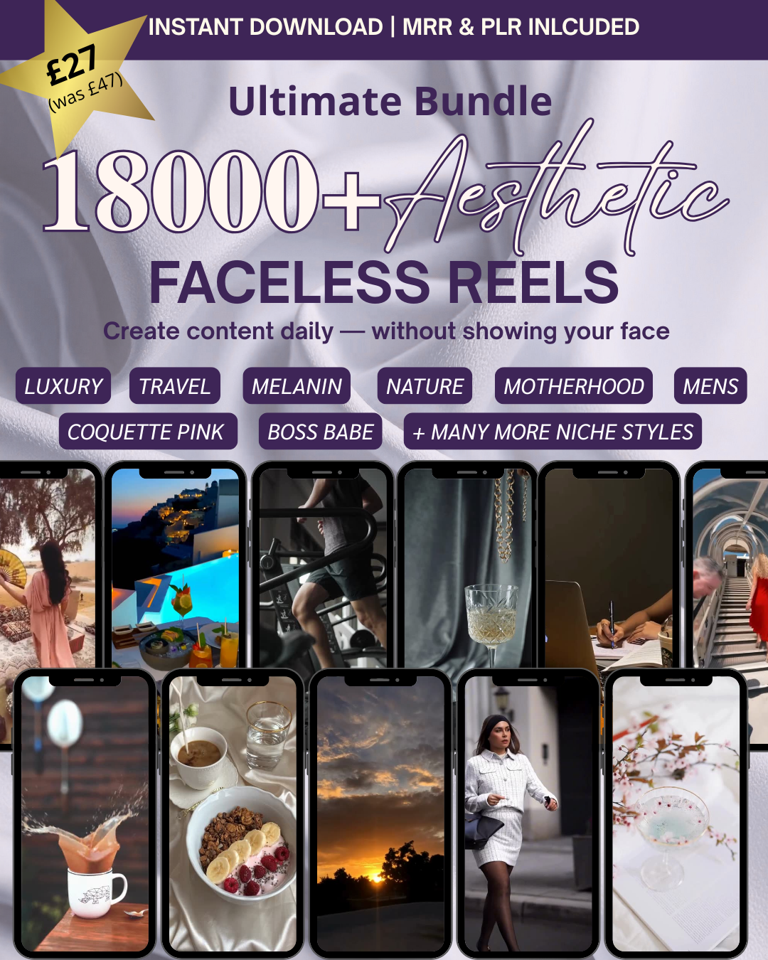 Yvonne MumLife - Digital Facebook ad: 18,000 Faceless Reels Ready To Post