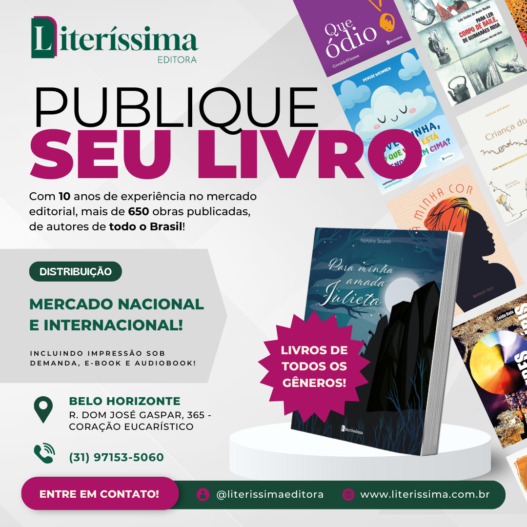 Literíssima Editora Facebook ad: Em 2026, celebramos 10 anos.