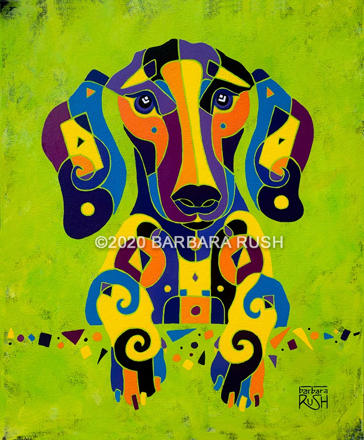 Barbara Rush Fine Art Facebook ad: Unique Dog Art: What if I told you.