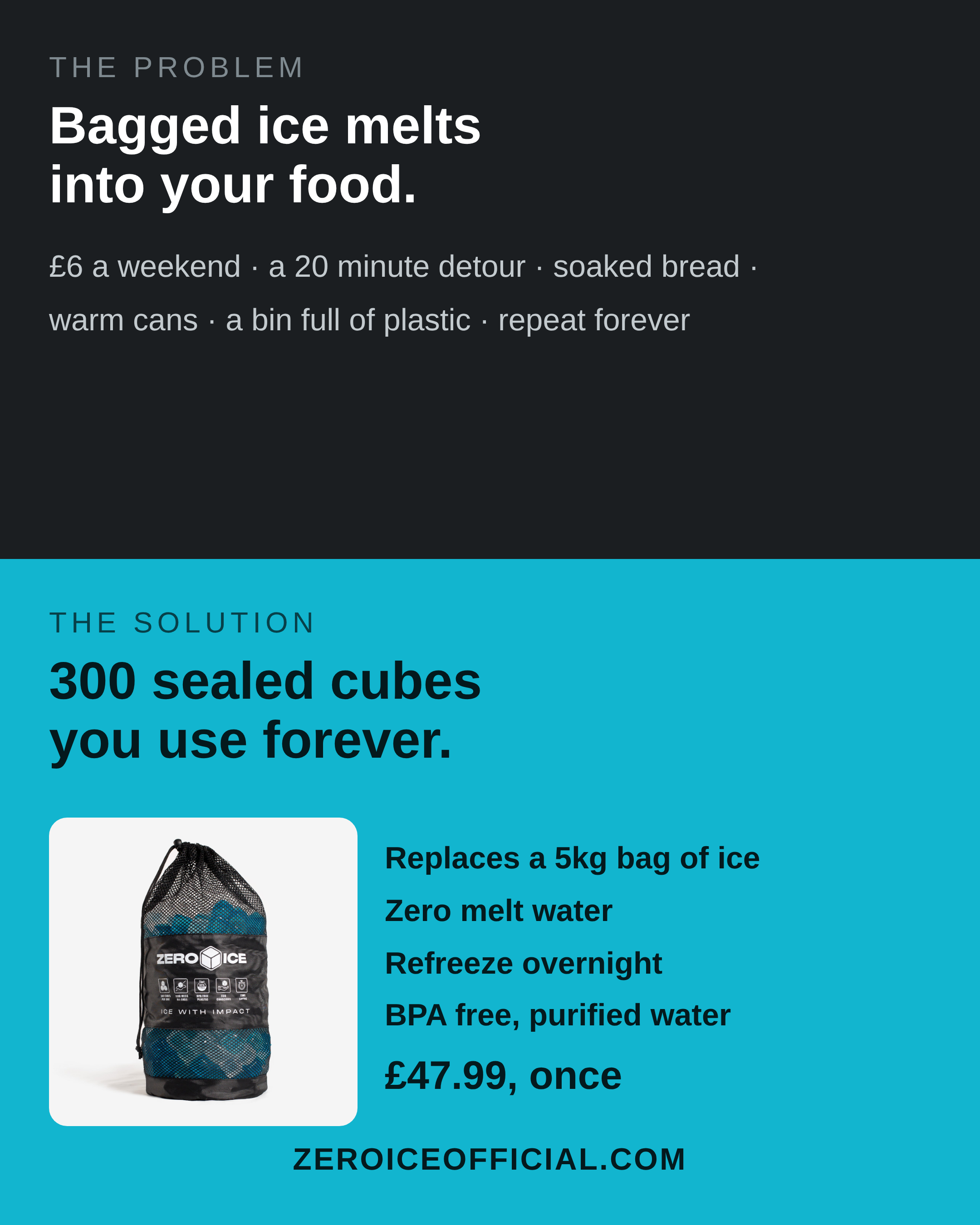 ZERO ICE Facebook ad