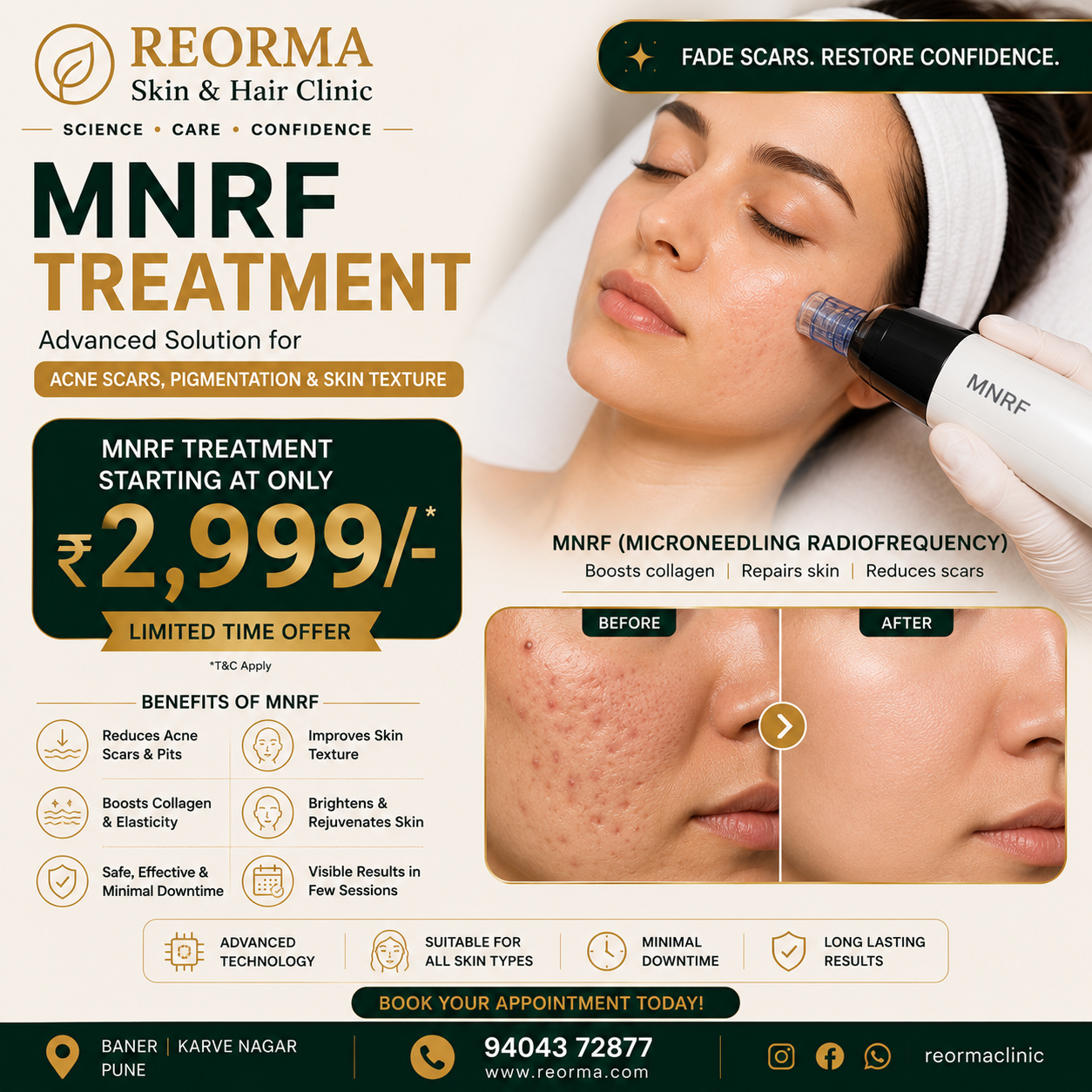 Reorma Skin & Hair Clinic Facebook ad: Chat with us