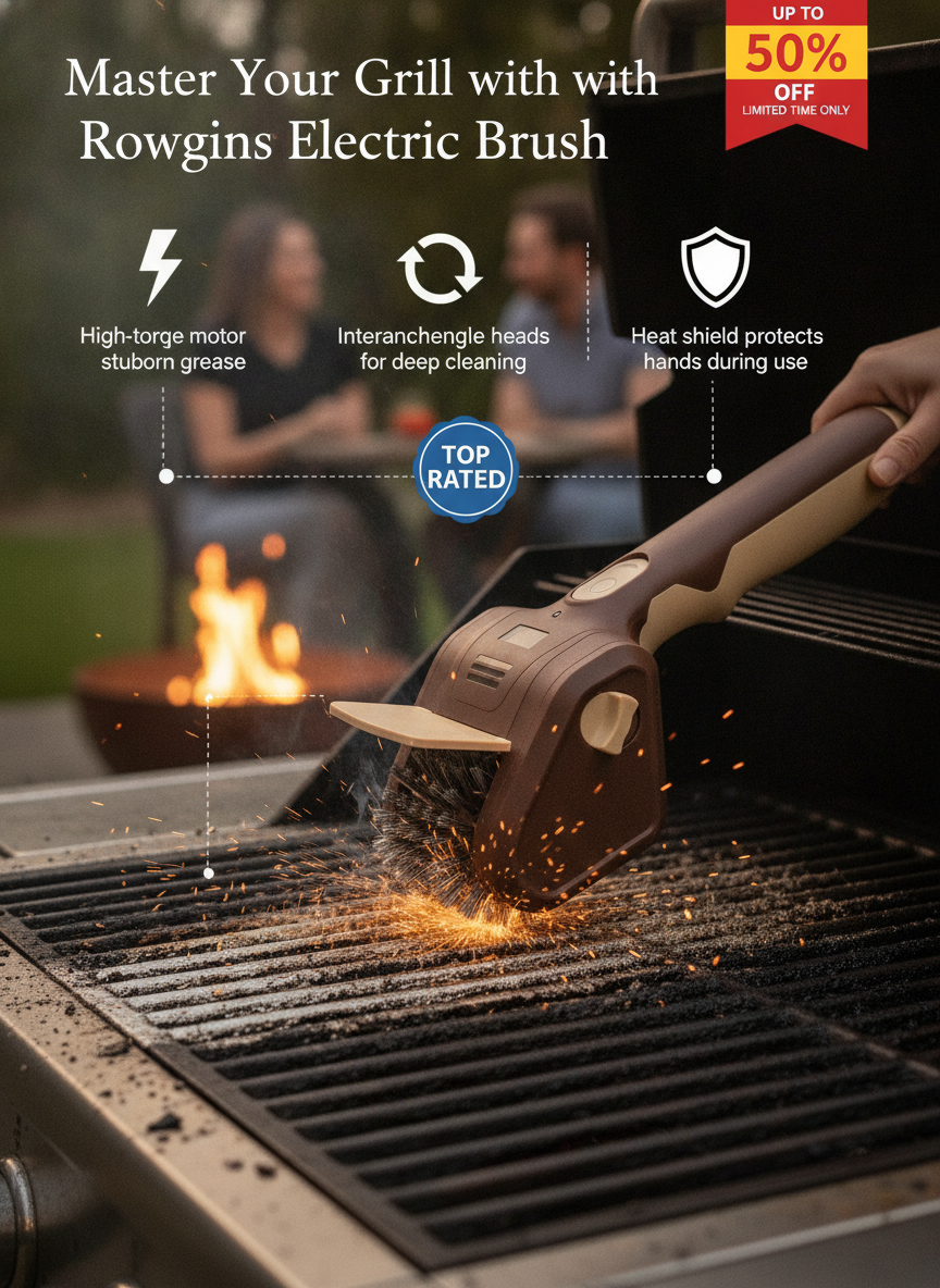 Soleilumie Facebook ad: No More Scrubbing, Clean Grill, Better BBQ!
