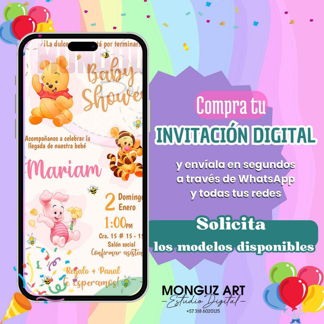 Invitaciones Digitales by Monguz Art Facebook ad: HERMOSAS INVITACIONES EN VIDEO