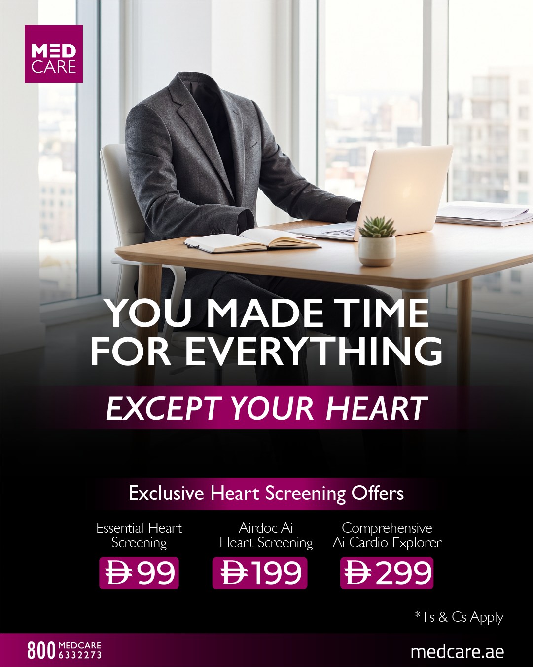 Medcare Facebook ad: Your heart health is shaped by more than…