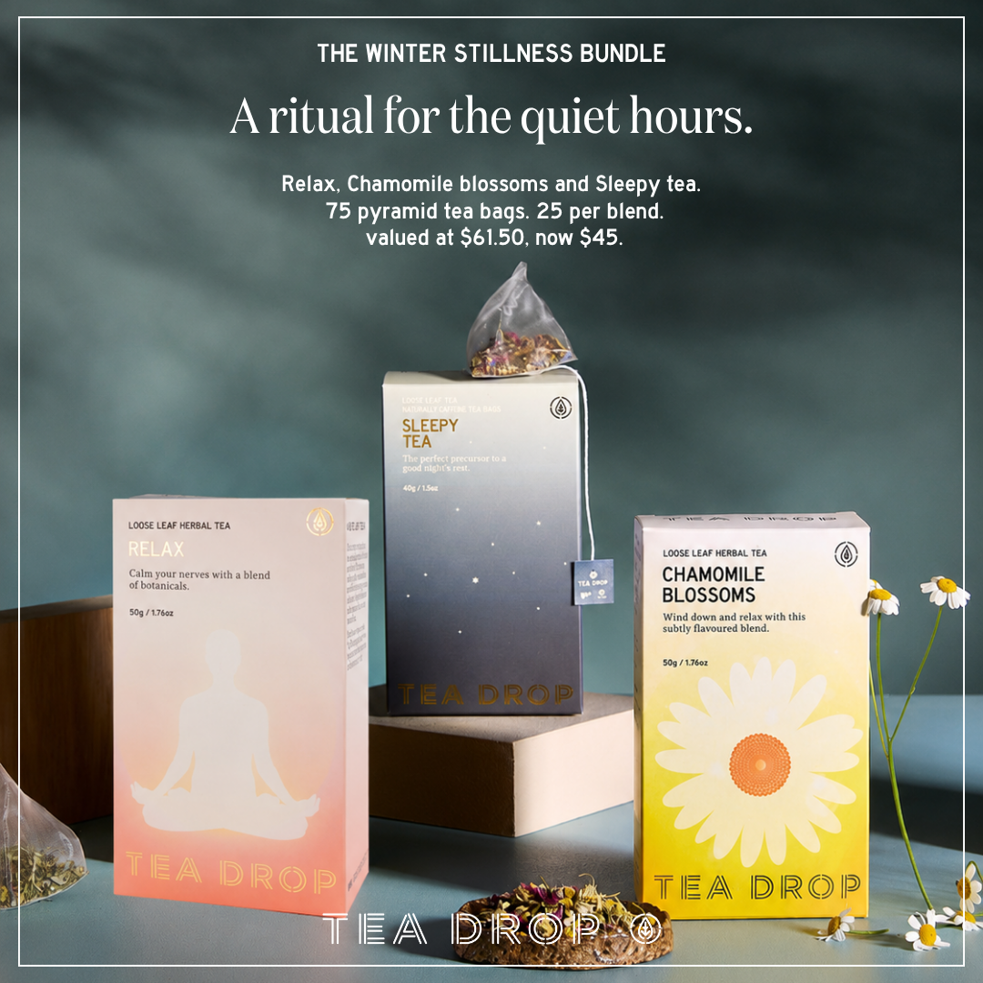 Tea Drop Facebook ad: A ritual for the quiet hours.