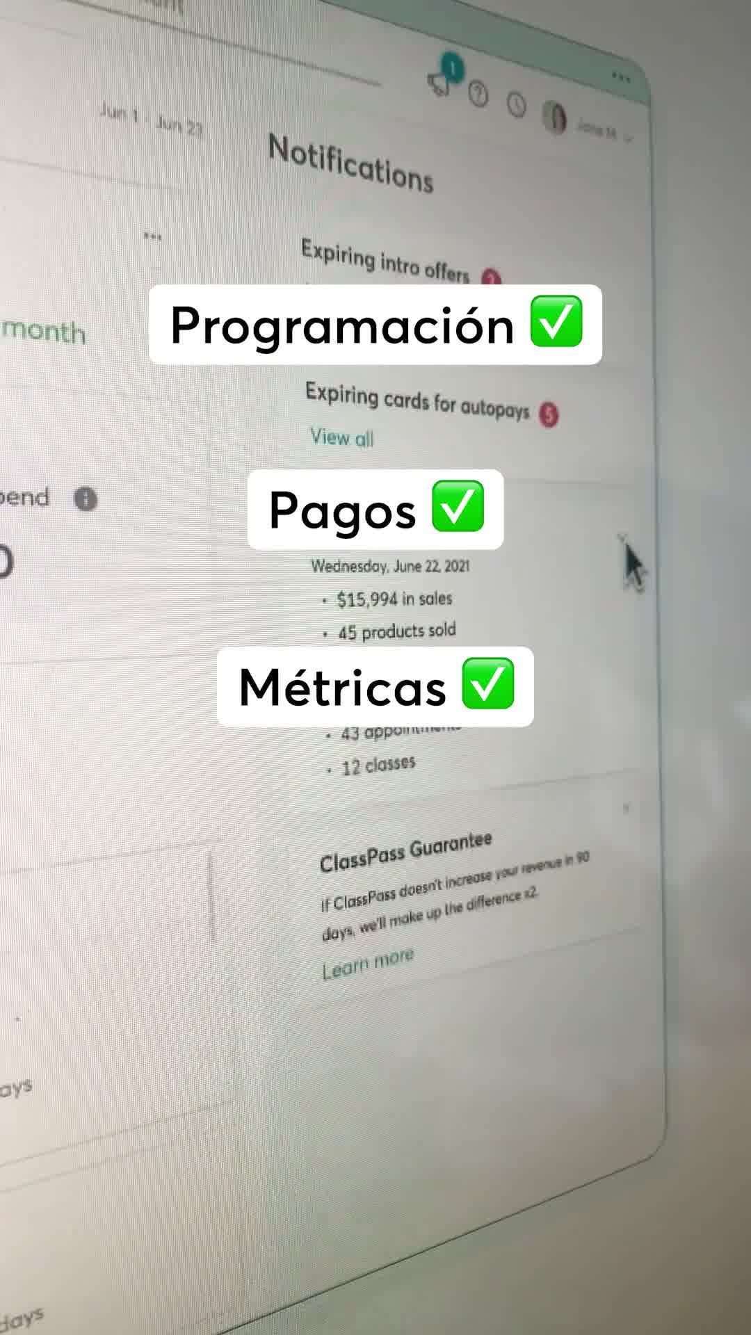 Mindbody Facebook ad: Negocio de Bienestar Simplificado.