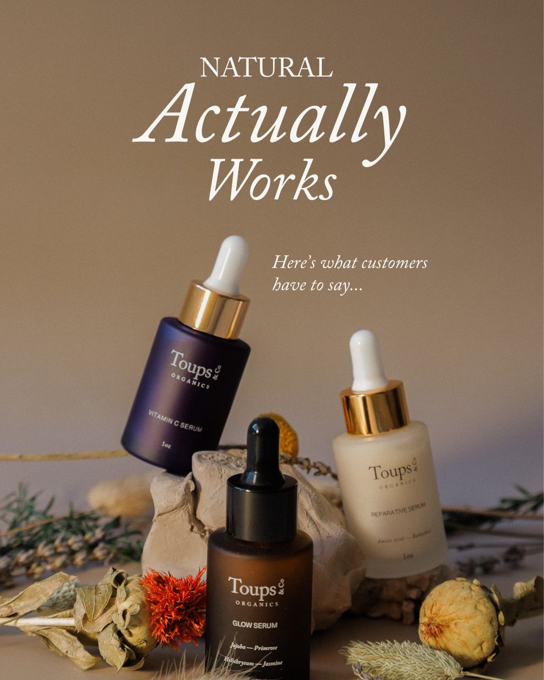 Toups and Co Organics Facebook ad