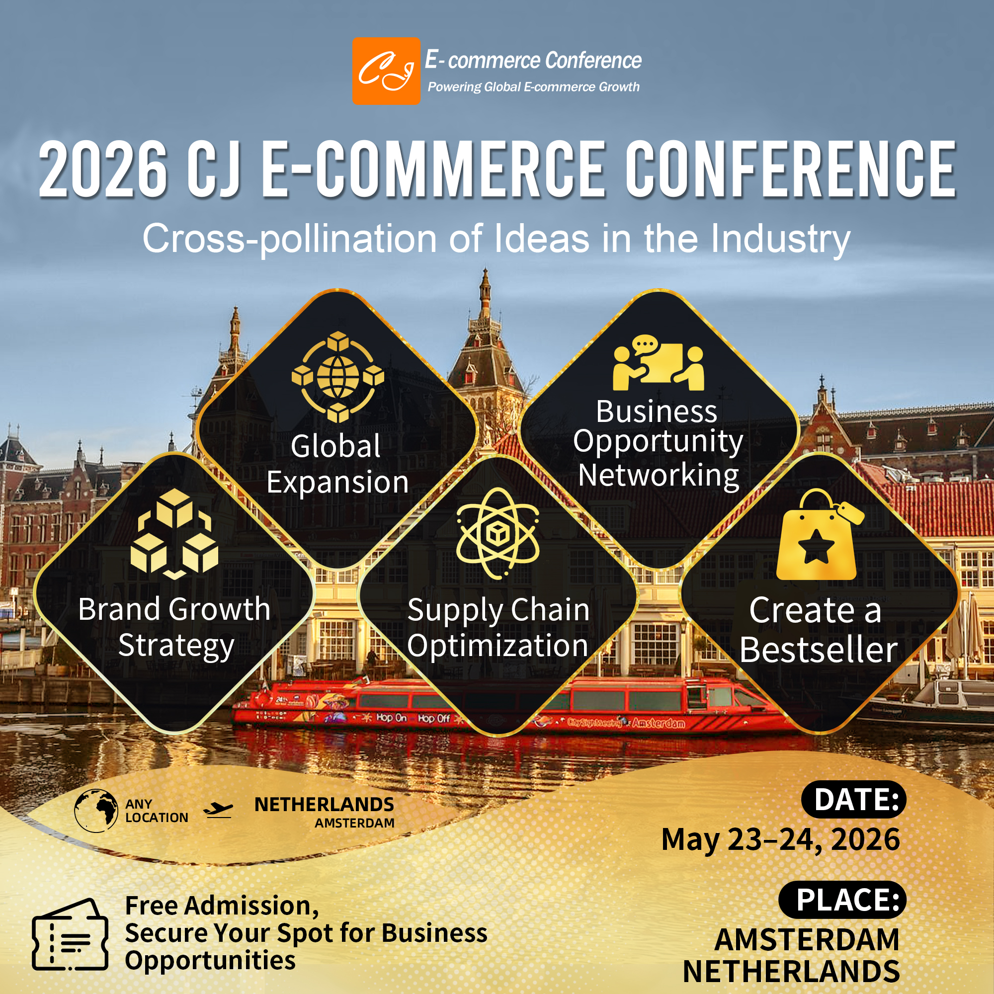 CJdropshipping.com Facebook ad: CJ Dropshipping Conference Sponsorships Now Open!