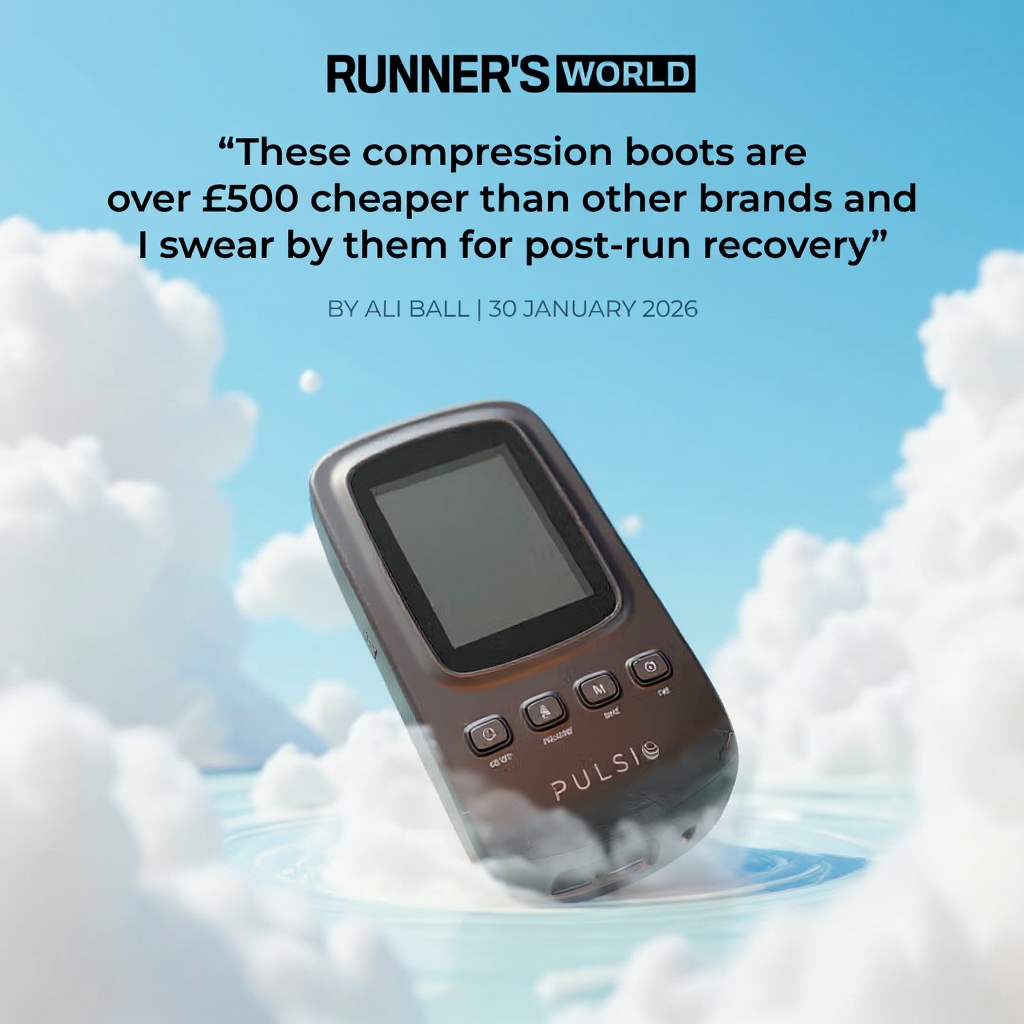 Pulsio Facebook ad: Free Pulsio AIR Massage Gun Included (Worth €84.99)