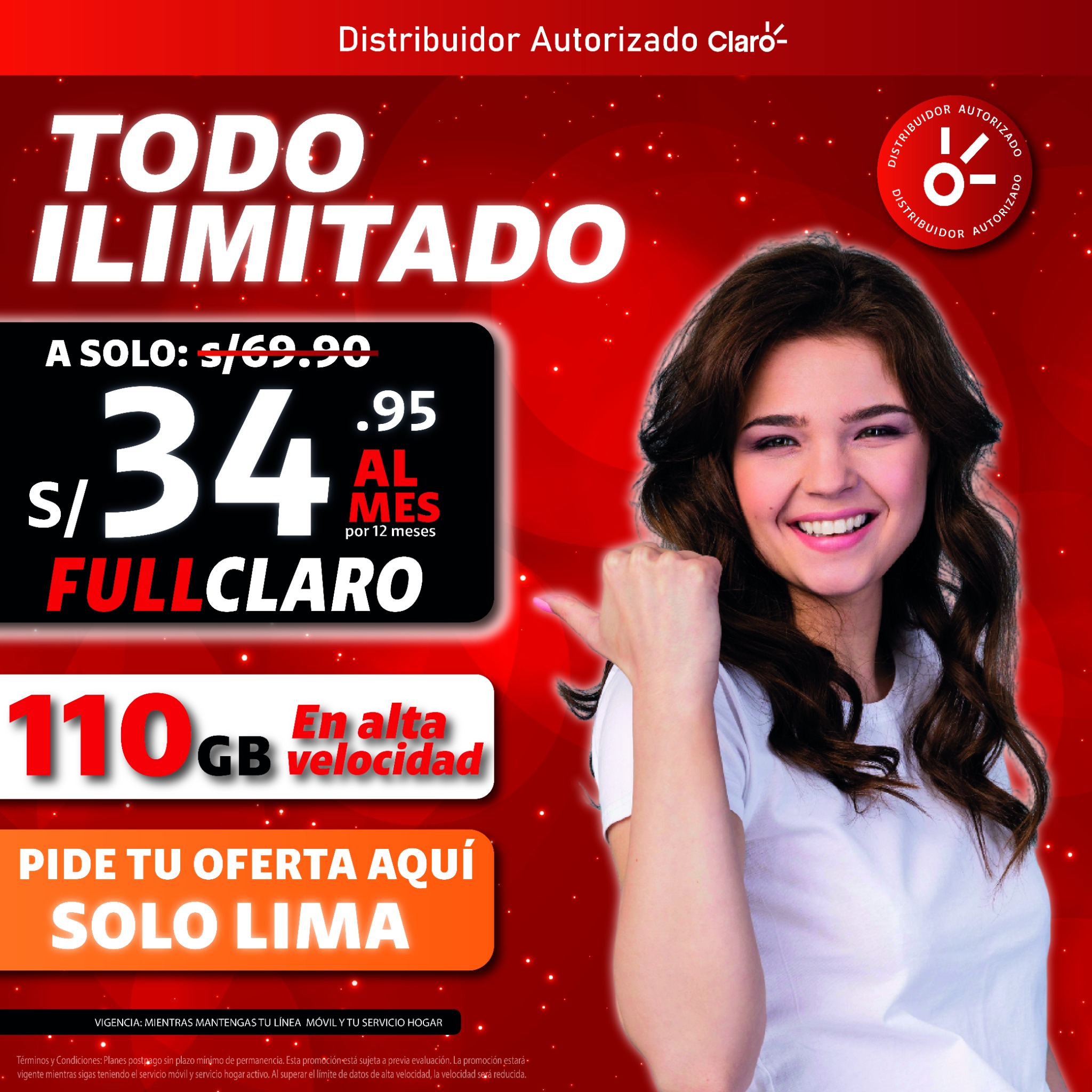 Portabilidad Postpago Facebook ad: A solo S/34.95