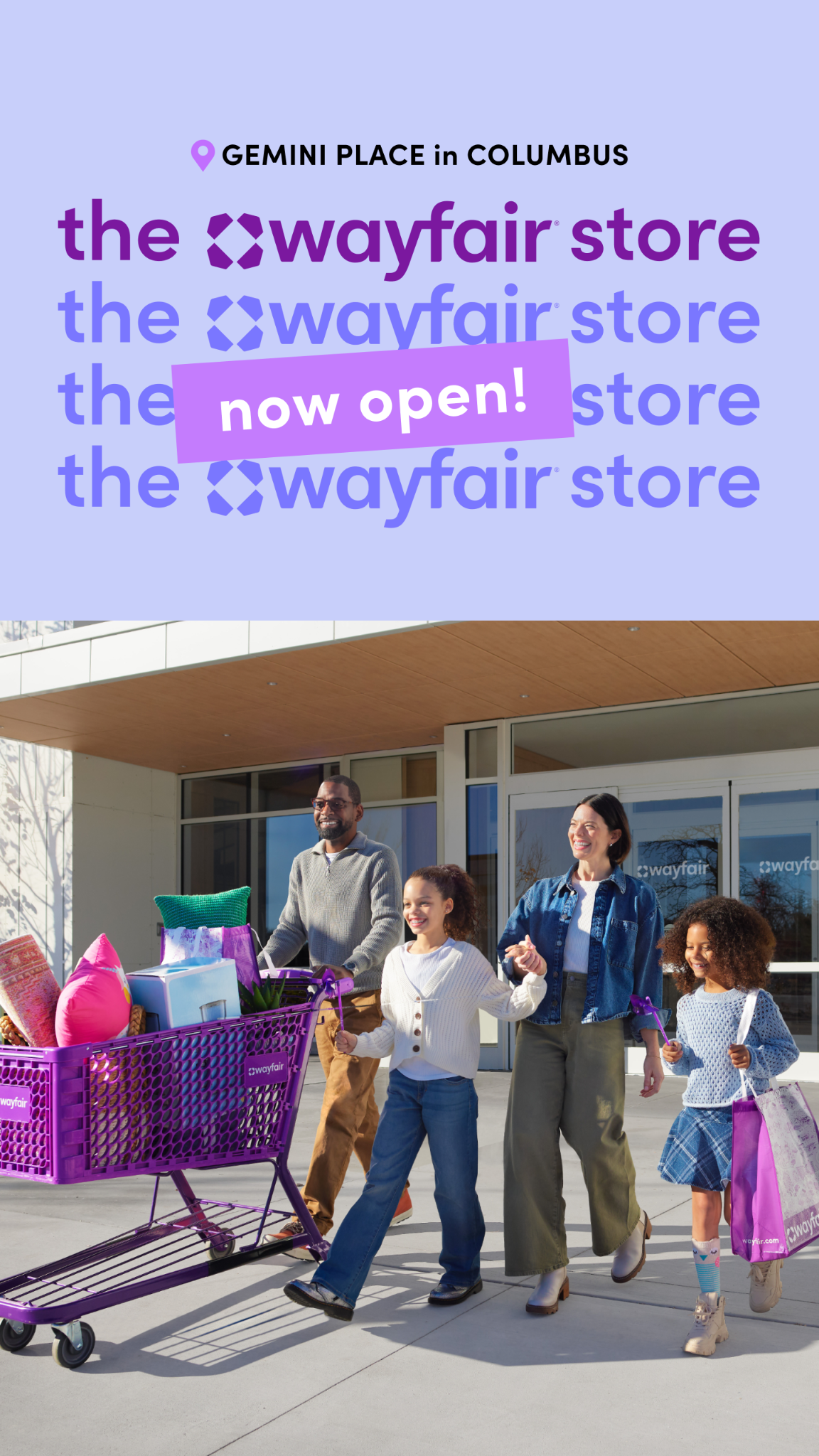 Wayfair Columbus Facebook ad from Jul 7, 2026