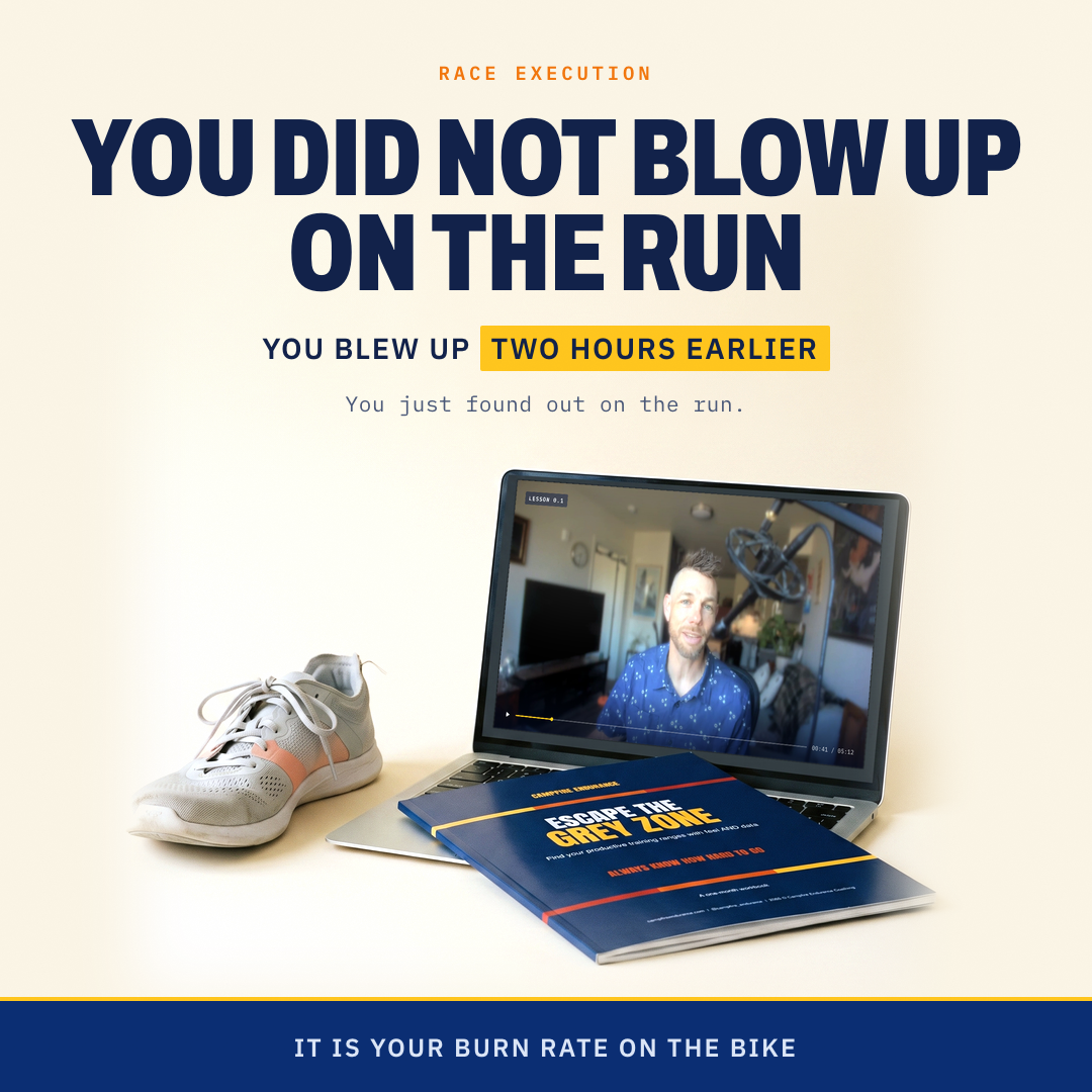 Campfire Endurance Coaching Facebook ad: The run did not fall apart