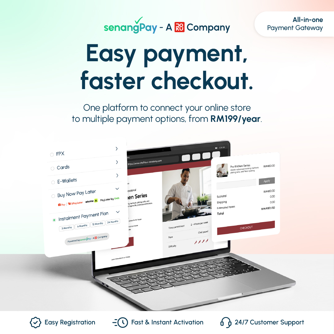 senangPay Facebook ad: Increase Enrolment for Online Courses