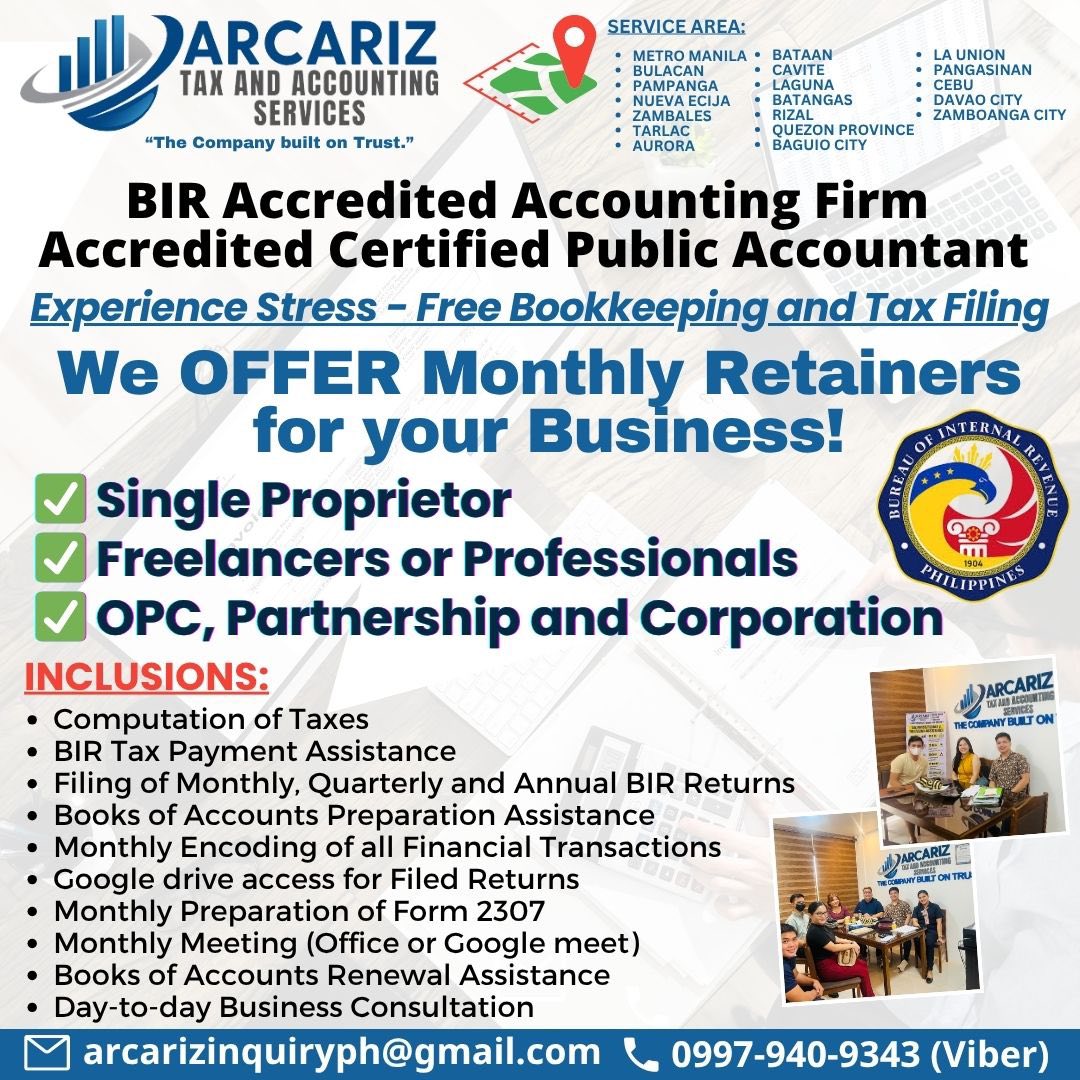 Arcariz Tax and Accounting Services - Head Office Facebook ad: Ensure your taxes are in order and filed…