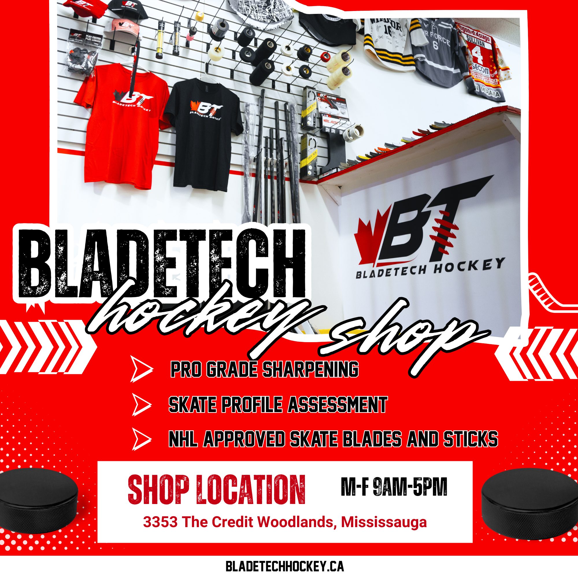 BLADETECH HOCKEY Facebook ad from Mar 13, 2026
