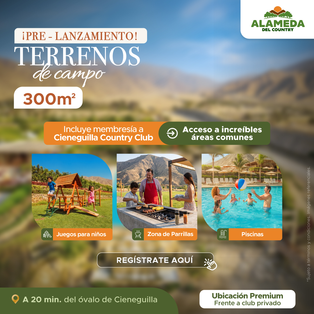 Grupo Norte Facebook ad: ¡NUEVO CONDOMINIO! Disfruta en Alameda del Country