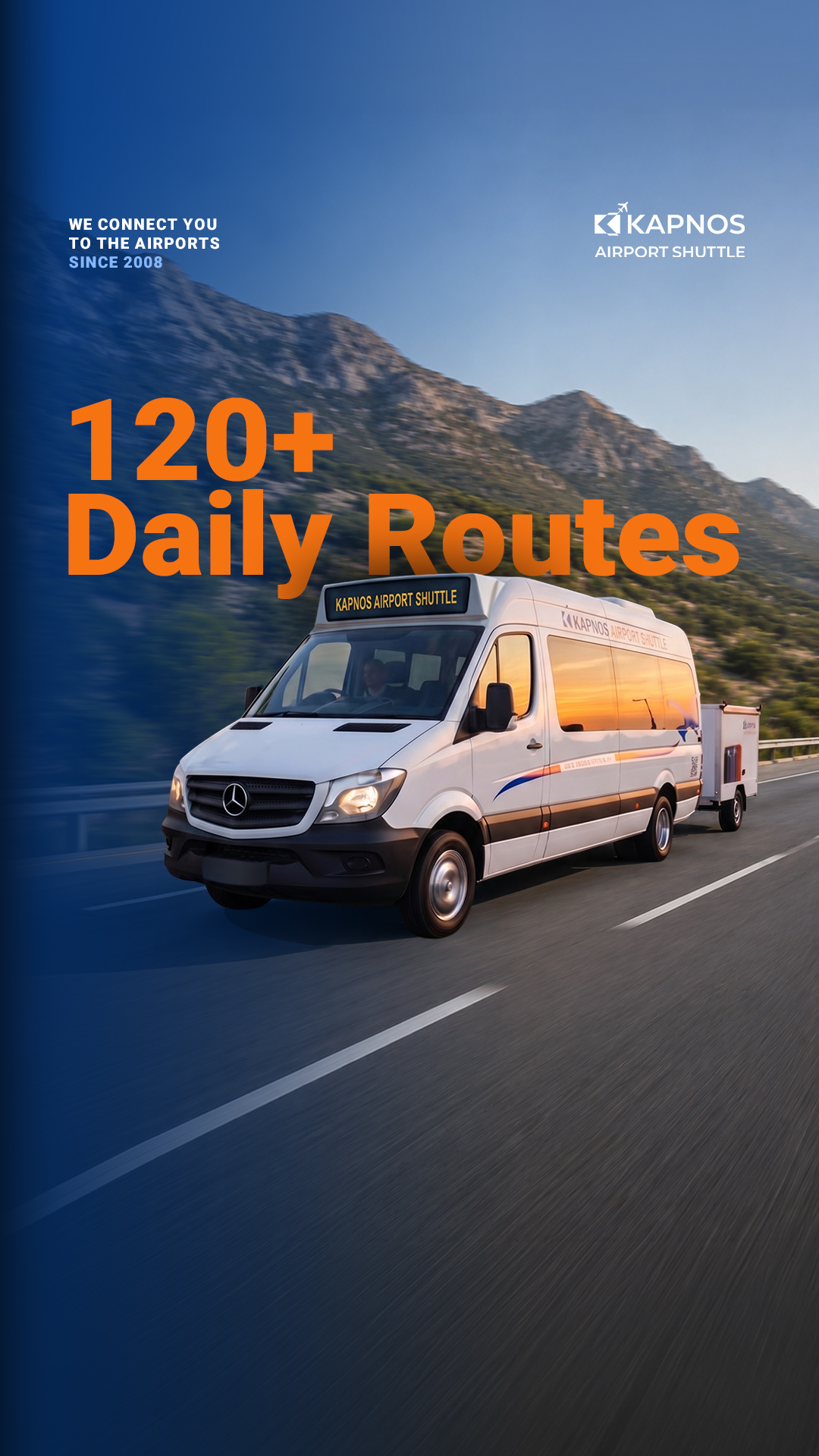 Kapnos Airport Shuttle Facebook ad