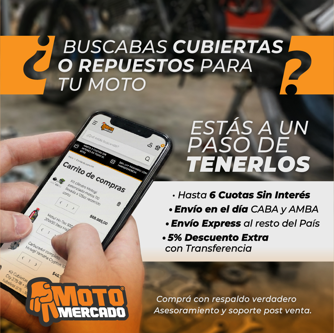 Moto Mercado Argentina Facebook ad: Comprá con respaldo verdadero