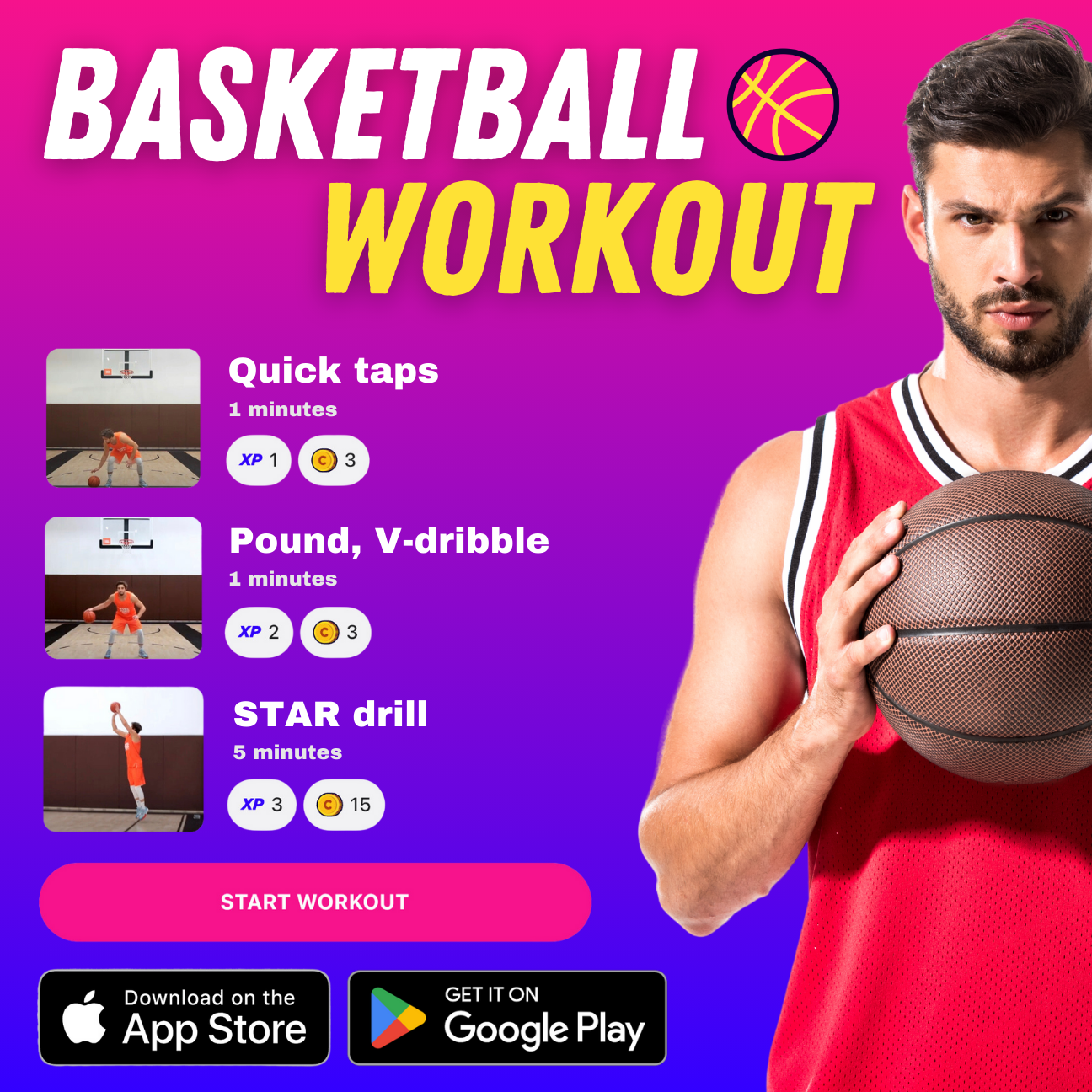 Level Up - Basketball Training App Facebook ad