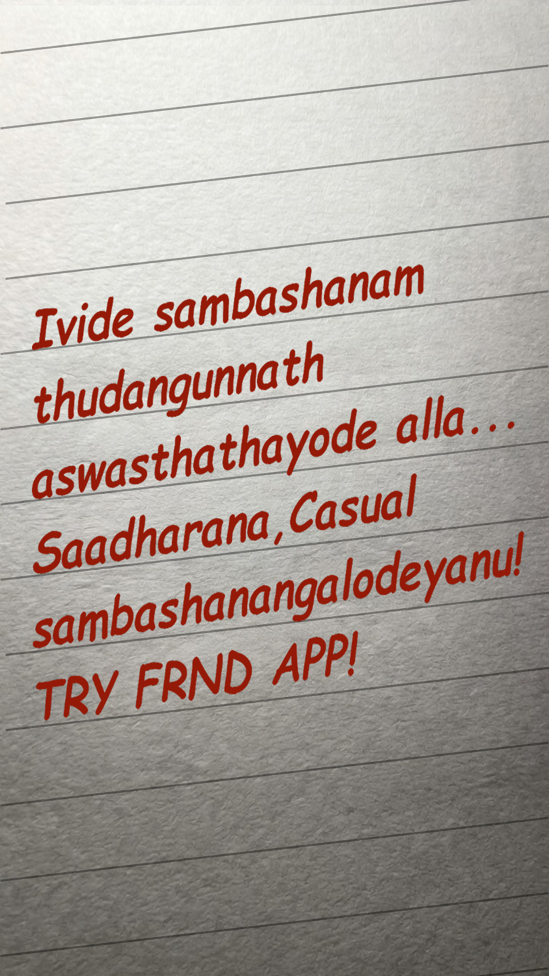 FRNDship App Facebook ad