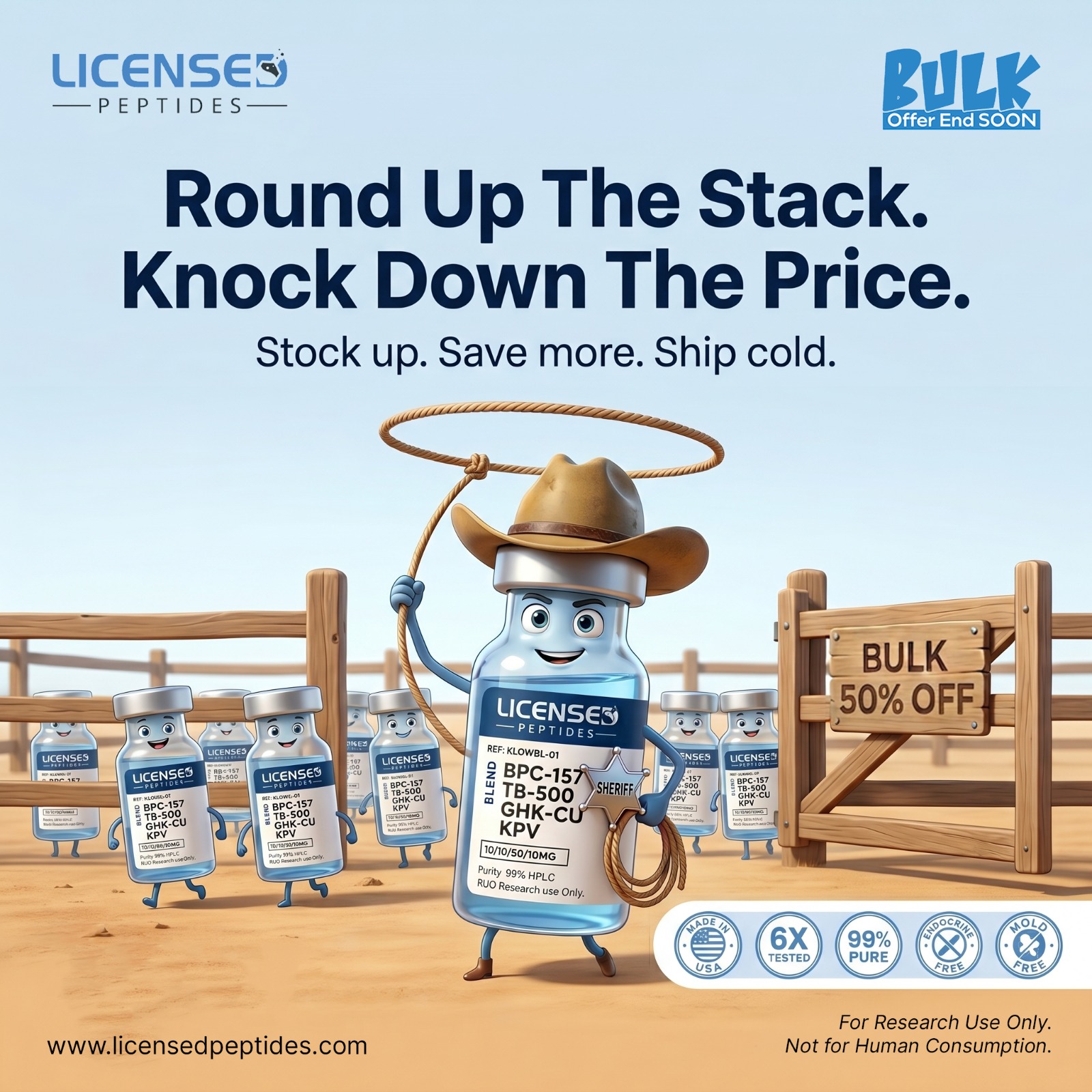 LicensedPeptides Facebook ad