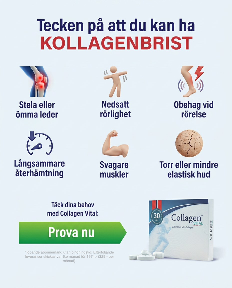 Collagen Vital Facebook ad: Dokumenterad effekt på leder