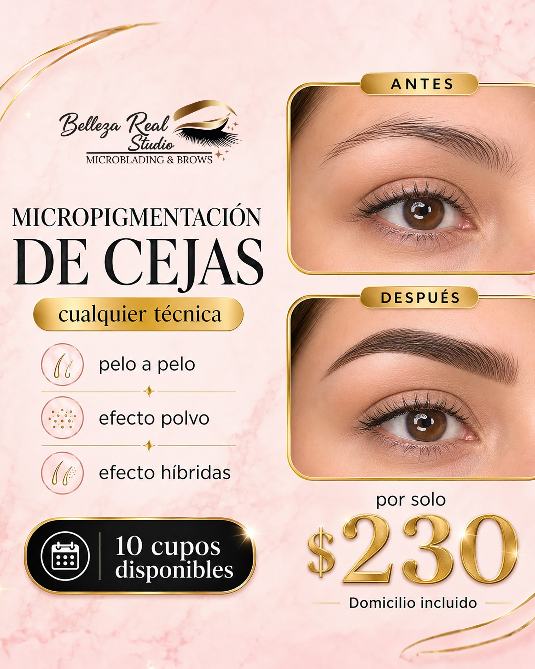 Belleza Real-Studio Facebook ad: +300 mujeres ya cambiaron su mirada… ¿y tú?