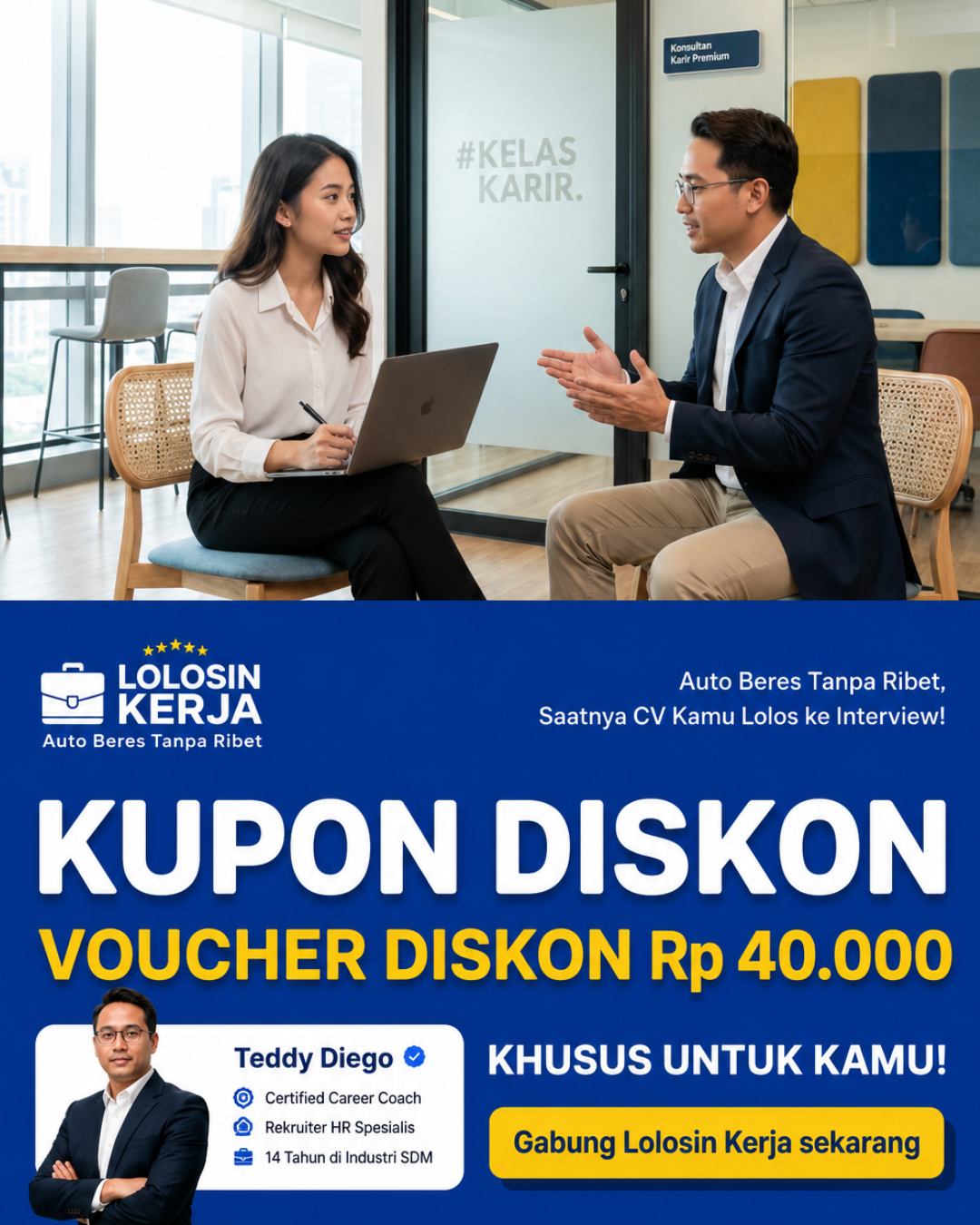 Coach Teddy Diego Facebook ad: KELAS KARIR