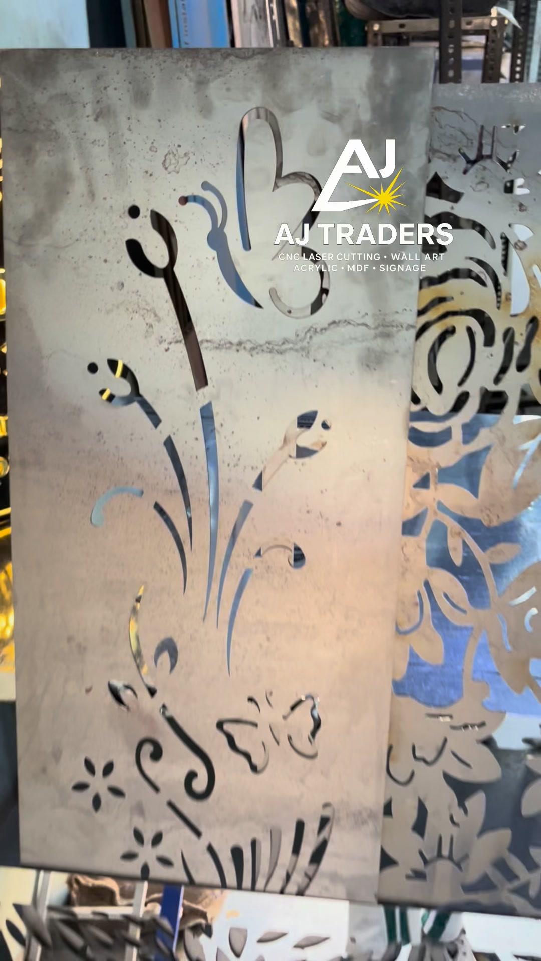 AJ Traders Facebook ad: CNC Laser Cutting in Indore