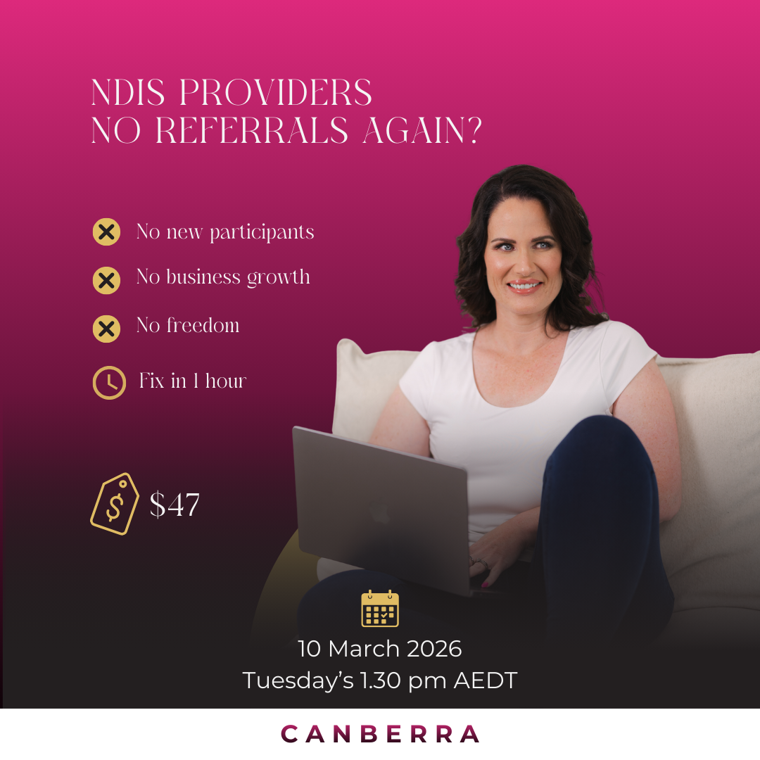 Vanessa Norman Facebook ad: The 3-Part NDIS Referrals Framework