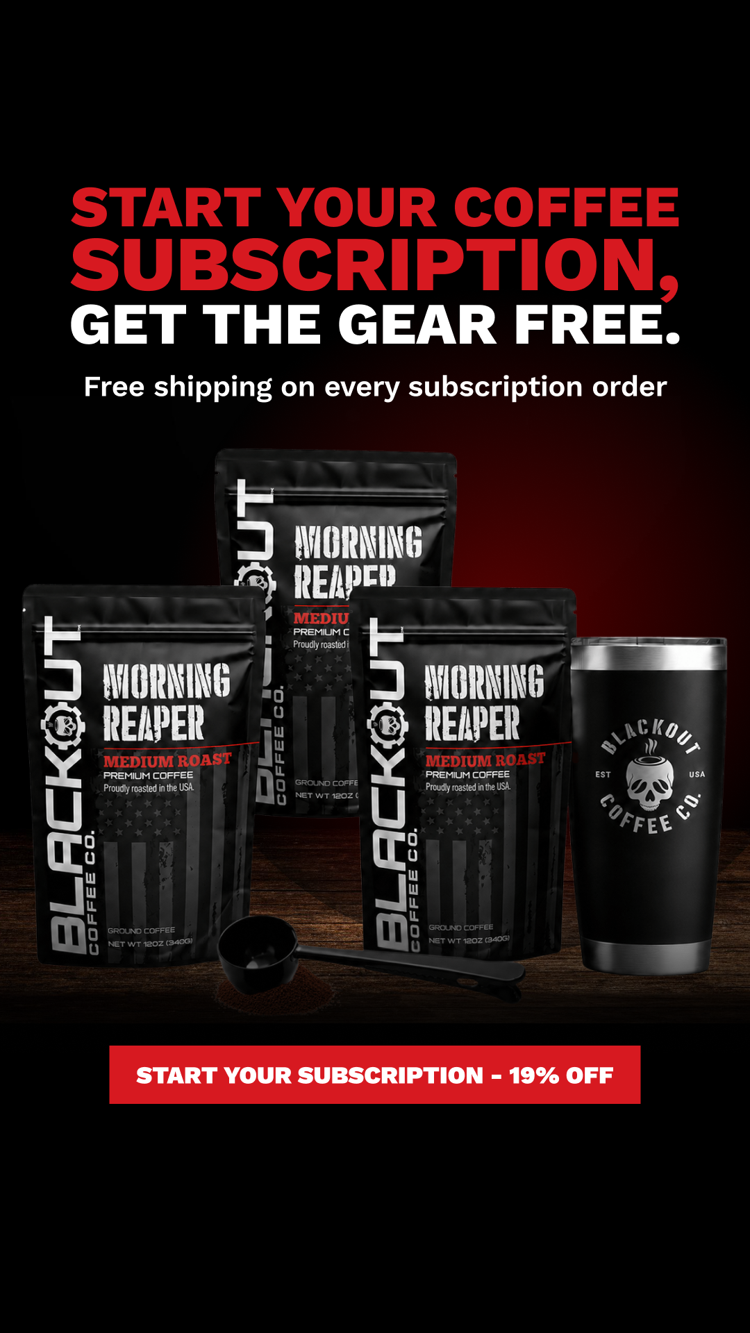 Blackout Coffee Co. Facebook ad