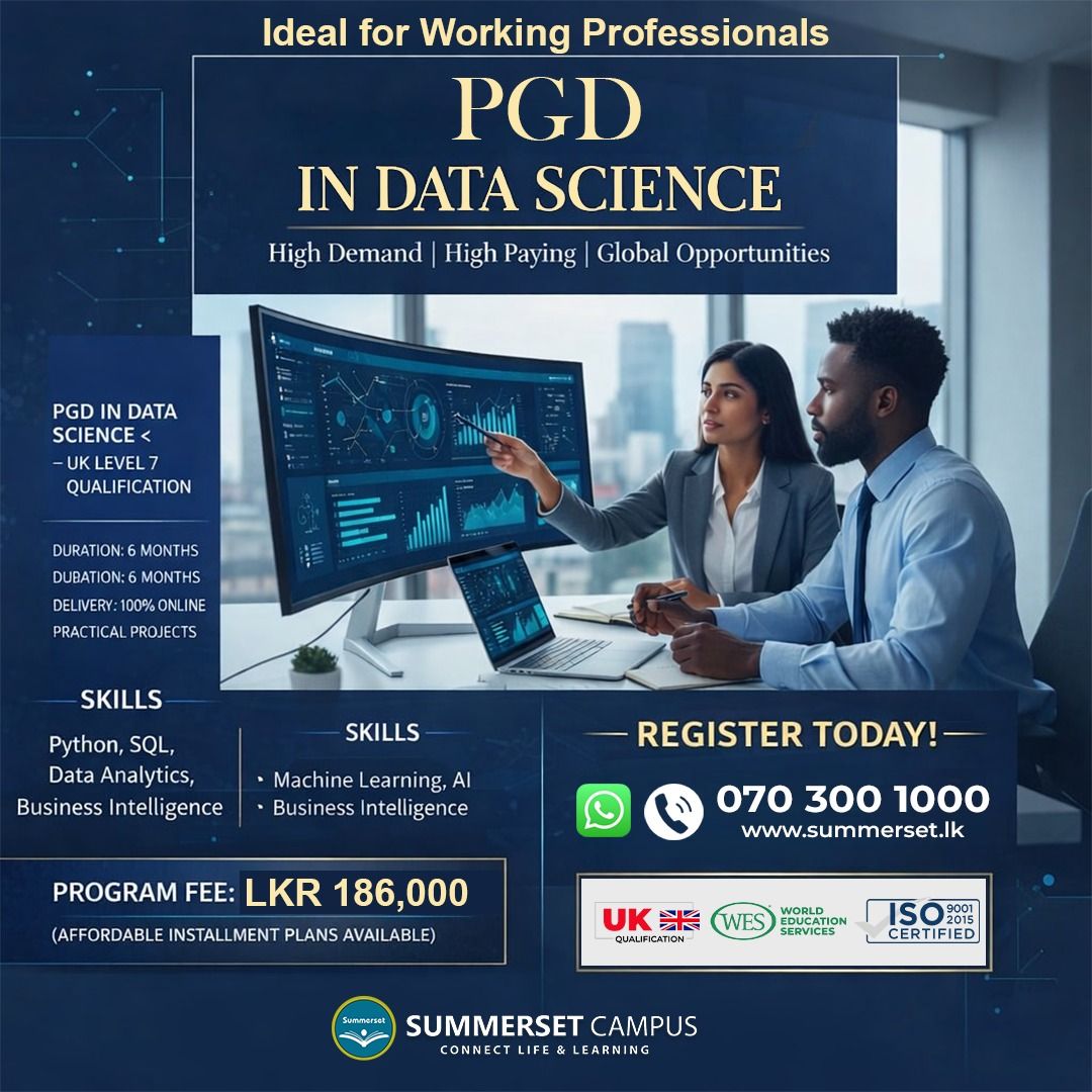 Summerset Campus Facebook ad: Become a UK Level 7 Qualified Data Science Professional in…