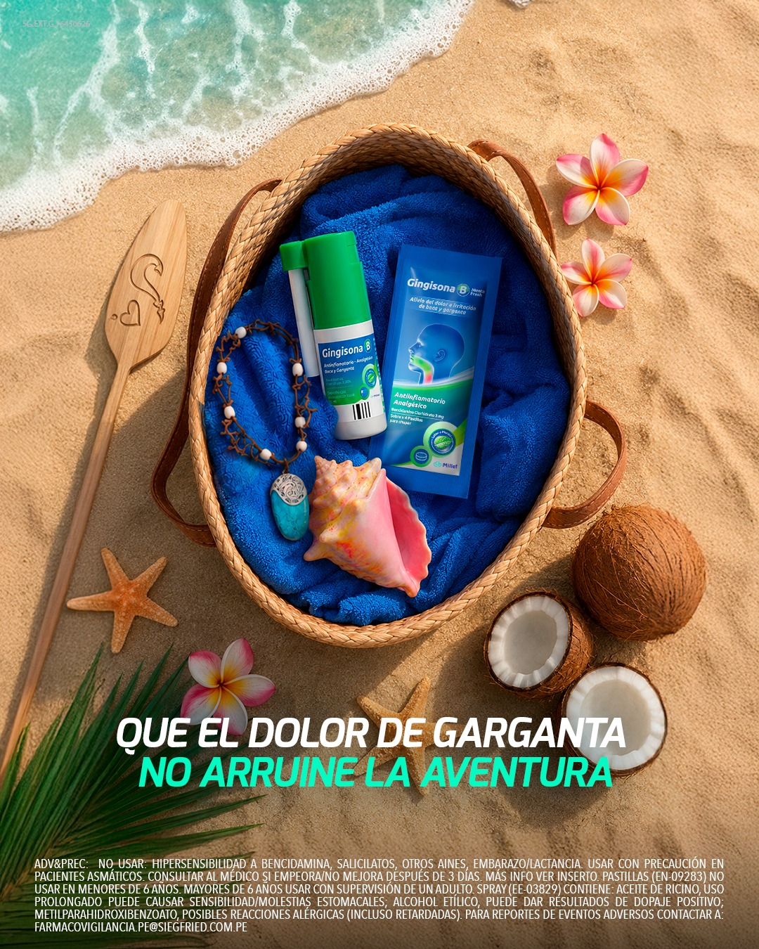GingisonaB.pe Facebook ad: Toda escapadita necesita sus imprescindibles.