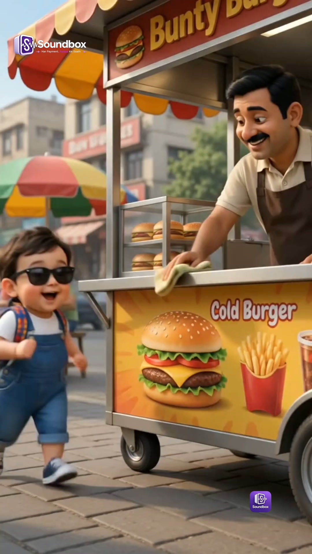 Soundbox Facebook ad: Dukaan Sambhalo Aaram Se